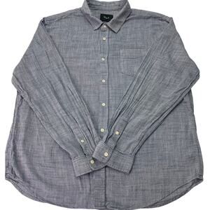 Rails Mens Sz XXL Long Sleeve Chambray Mock Denim Button Up Casual Dress Shirt